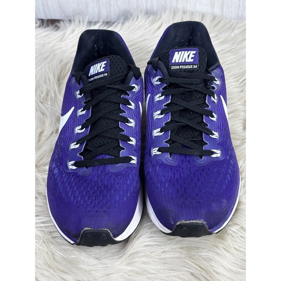 Nike Air Zoom Pegasus 34 Purple Running Shoes Womens Size 8 Athletic Trainer - Picture 3 of 9